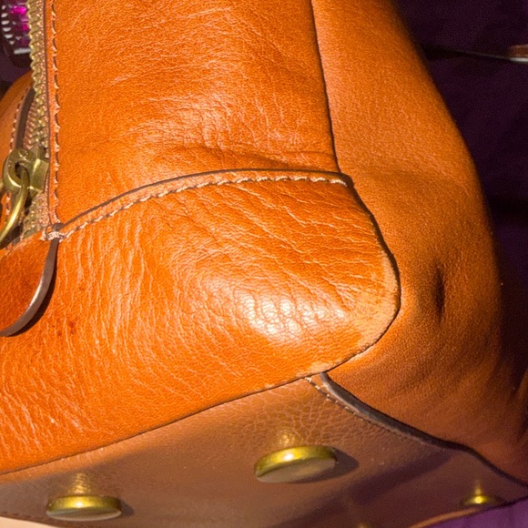 Sydney Satchel Crossbody, cowhide leather, old English brass hardware*Preowned - Picture 10 of 16